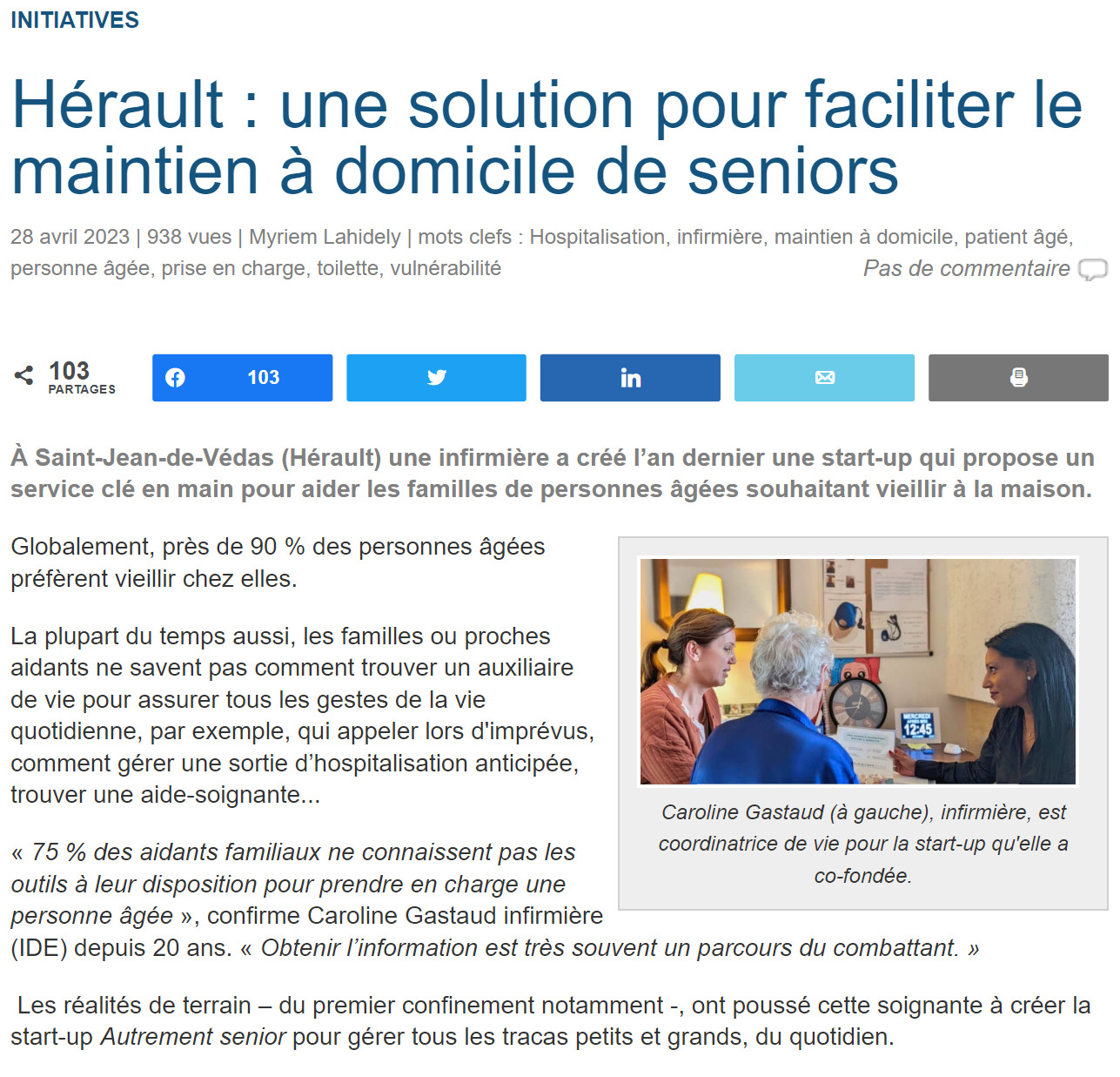 Article ActuSoins