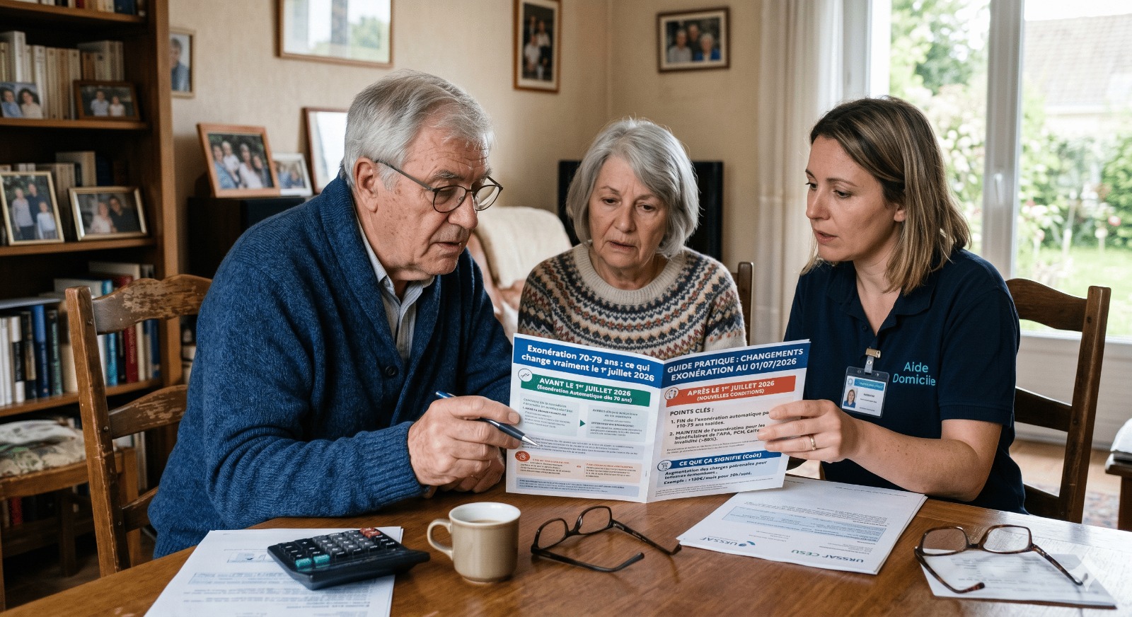 Exonération cotisations 70-79 ans hausse 1er juillet 2026 aide à domicile