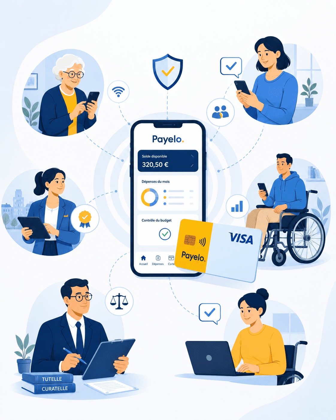 Payelo fonctionnement carte bancaire paramétrable seniors